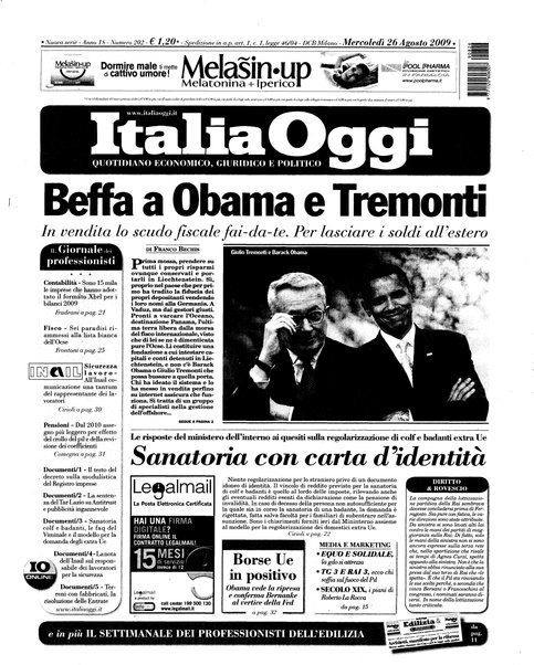 Italia oggi : quotidiano di economia finanza e politica